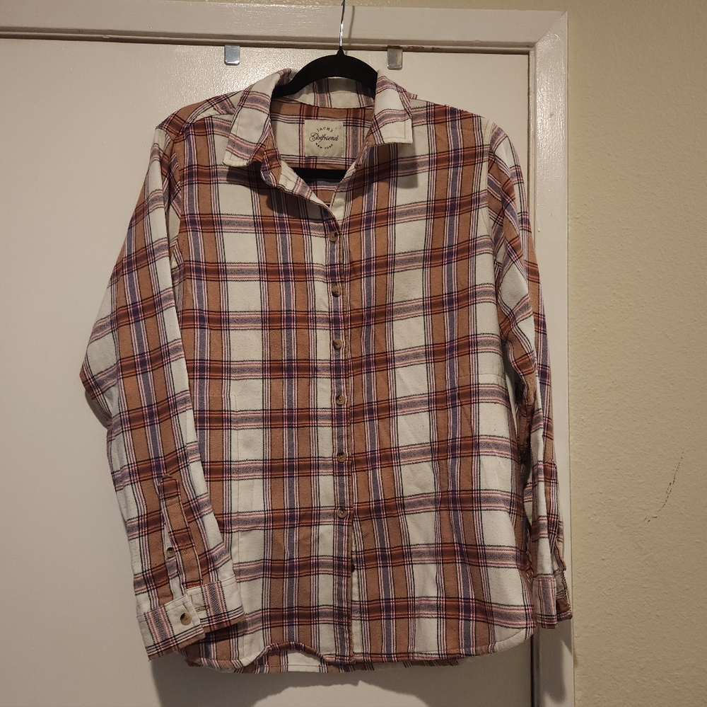 Signature Brown and White Plaid Casual Shirt